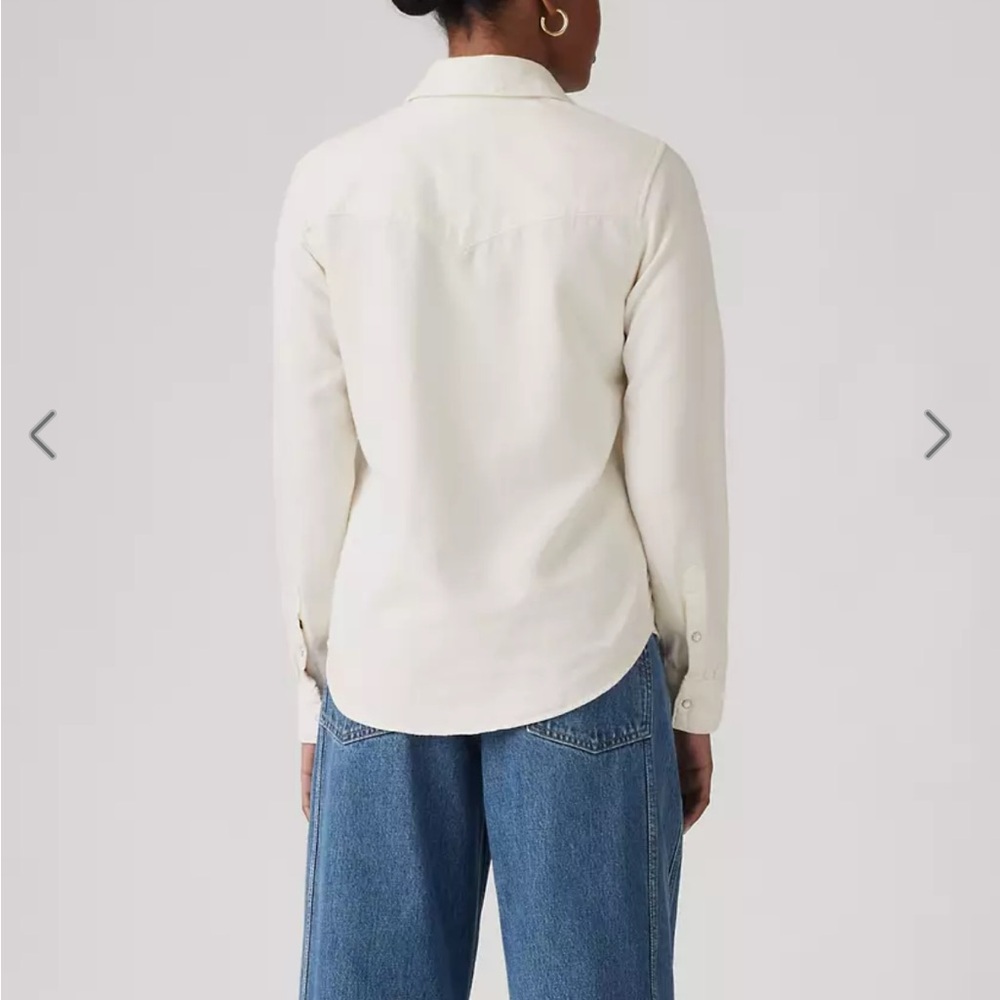 Levi’s White (Ecru) Western Long Sleeve Snap-Up Shirt - Picture 5 of 11